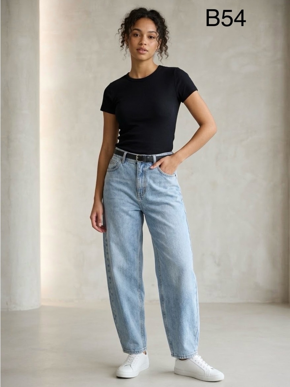 Lioness Barrel Light Blue High-Rise Wide Leg Jeans, Size Medium